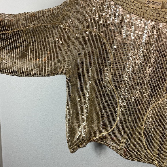 Vintage Woman's Raiment Fashions New York Fully Beaded Evening Top - Picture 5 of 9